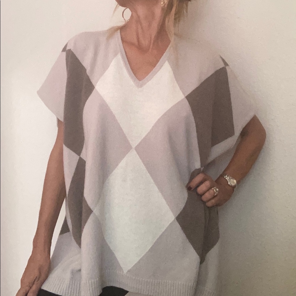 New cullen argyle cashmere oversized sweater